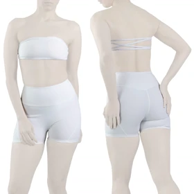 ست دکلته و کشاله بند ورزشی زنانه مدل ES927 سفید