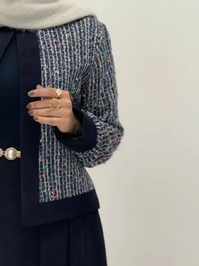 3805-کت و دامن شنل