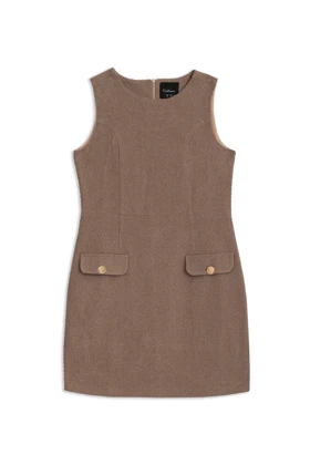 پیراهن کوک دوزی - 9095 (کرم)