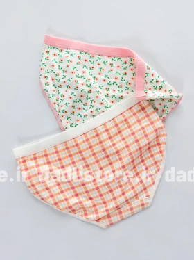 شورت اسلیپ نخ پنبه عروسکی طرح گل و گیلاس