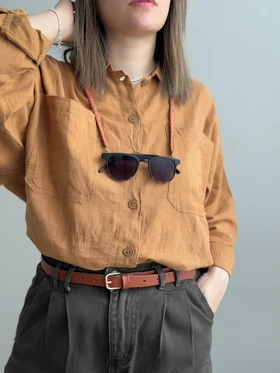 شومیز ( رنگ عسلی) A104