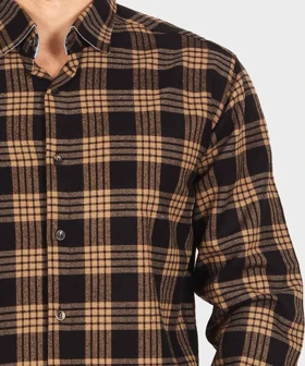 پیراهن مردانه پشمی چهارخانه 0160