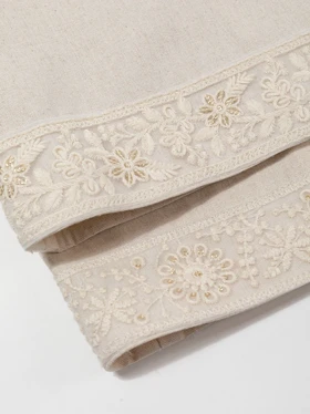 جلیقه لینن زنانه نوار دوزی شده لنا