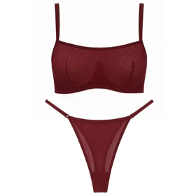 ست شورت و سوتین زنانه براگور مدل فنردار تاپی کد 5462-2030