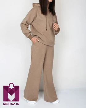 ست هودی شلوار زنانه کد 02 MODAZ clothes (کرم تیره)
