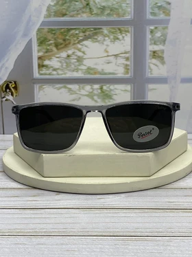 خرید عینک آفتابی پرسول مدل P6813 سایز 50 فریم کائوچو سبک عدسی پلی‌کربنات UV400 پلاریزه مخصوص رانندگی