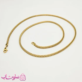 زنجیر مردانه میرو (فرانکو) طلایی استیل 60 سانت 2 میل کد 350