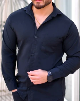 پیراهن اسپرت مشکی ساده