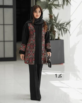 مانتو مدل کرپ مجلسی نگین دوزی کد 2814