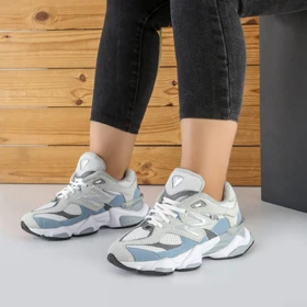 کفش و کتانی زنانه و دخترانه مدل نیوبالانس 9060 NEW BALANCE رنگ طوسی آبی کد 8974