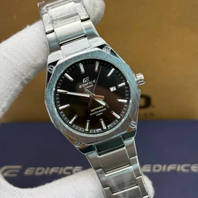 ساعت مچی مردانه کاسیو ادیفایس صفحه مشکی بند سیلور