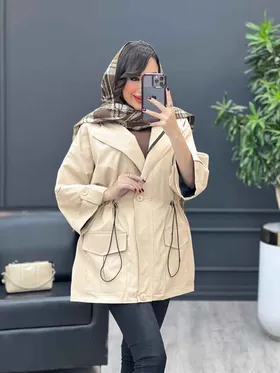 بارانی دو جیب پیله کمر گت دار