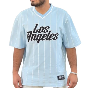 تیشرت بیسبالی Los Angeles آبی روشن 314