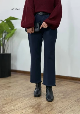 شلوار کتان واید کات