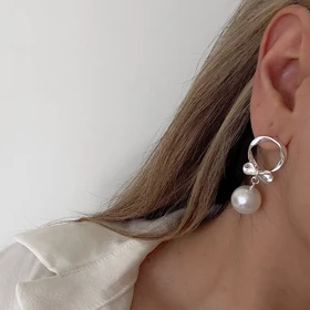 گوشواره مرواریدی مینیمال کد 484