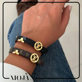 دستبند چرمی لویی ویتون زنانه کد dzch1013