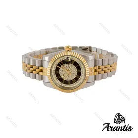 ساعت رولکس زنانه دیت جاست صفحه نگین ایندکس رومی مدیوم w-4115