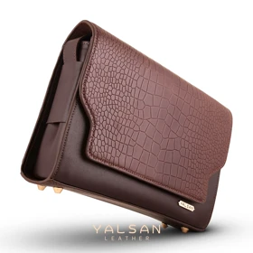 کیف دوشی زنانه چرم یلسان مدل نلین کد 121-PRM (قهوه ای)