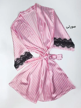 لباس خواب ساتن زنانه روبدوشامبر اما EMA