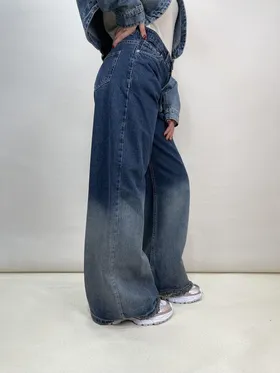 شلوار جین زنانه فول بگ شافل