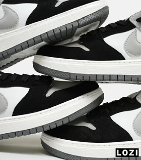 کفش کتانی بزرگ پا طوسی مشکی سفید نایک NIKE SB
