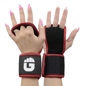 دستکش و محافظ کف دست بدنسازی جی مدل 404K1406 مشکی بسته دو عددی