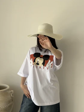 تیشرت لانگ میکی موس هیمه استایلیش