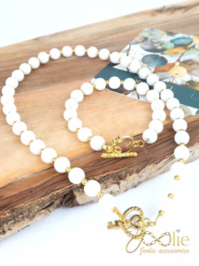 نیم ست گردنبند دستبند مروارید