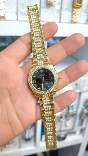 ساعت مچی زنانه رولکس Rolex موتور کوارتز باکیفیت و طراحی زیبا