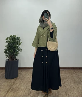 ست کت کوک دوزی و دامن بابونه 1