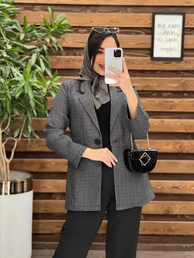 مانتو طرحدار یقه انگلیسی