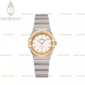 ساعت مچی امگا کانستلیشن بند سیلورطلایی صفحه سفید Omega Constellation