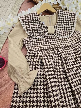 پیراهن مجلسی دخترانه پشمی