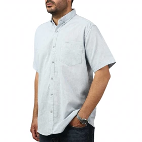 پیراهن آستین کوتاه لینن مردانه مدل 6215938