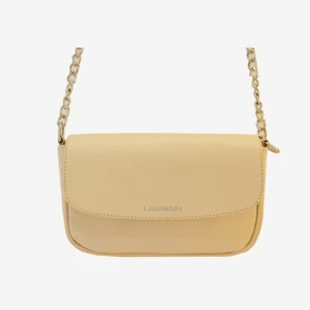 کیف دوشی چرم زنانه مدل d081 (کرم)