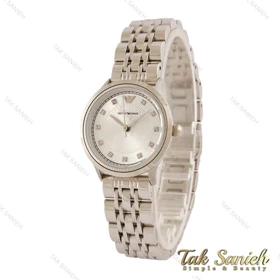 ساعت زنانه امپریو آرمانی تمام نقره ای شماره نگین Armani-5438-L