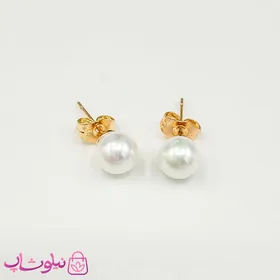 گوشواره میخی ژوپینگ مرواریدی سفید