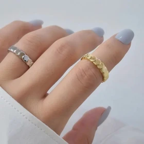 انگشتر زنانه طرح پولکی