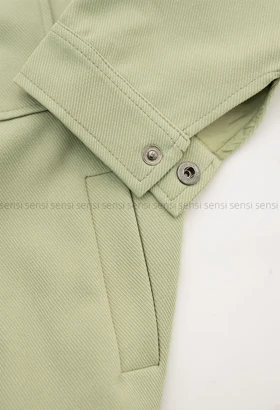 بامبر کتان کج راه جلو زیپ کد1004649