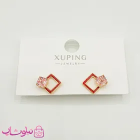 گوشواره میخی دخترانه ژوپینگ قرمز