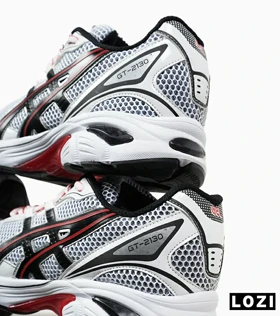 کفش کتانی بزرگ پا سفید مشکی قرمز ASICS GT 2130