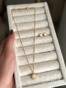 نیم ست استیل بولگاری طلایی