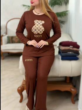 بلوز شلوار تدی گلدوزی 3676