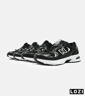 کفش کتانی زنانه و مردانه مشکی سفید NEW BALANCE 530 مدل 4124