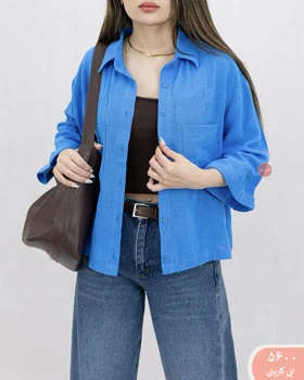 شومیز لینن دو جیب 5600