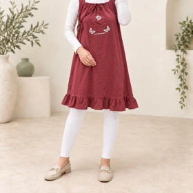 سارافون نخی طرح پروانه 5022 (زرشکی)