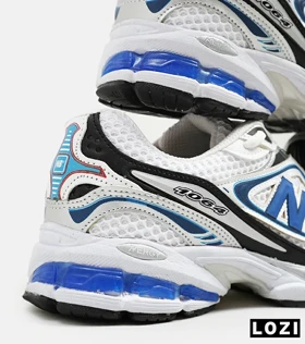 کفش کتانی مردانه و زنانه سفید آبی NEW BALANCE 1064