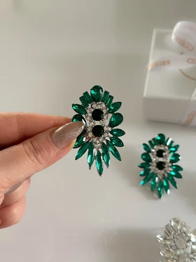 گوشواره کریستالی دخترونه طرح گل