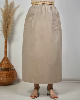 دامن دوجیب لینن