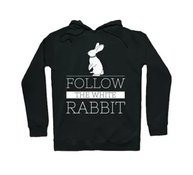 هودیMatrix | هودی ماتریکس با طرح FOLLOW THE WHITE RABBIT کد 101907